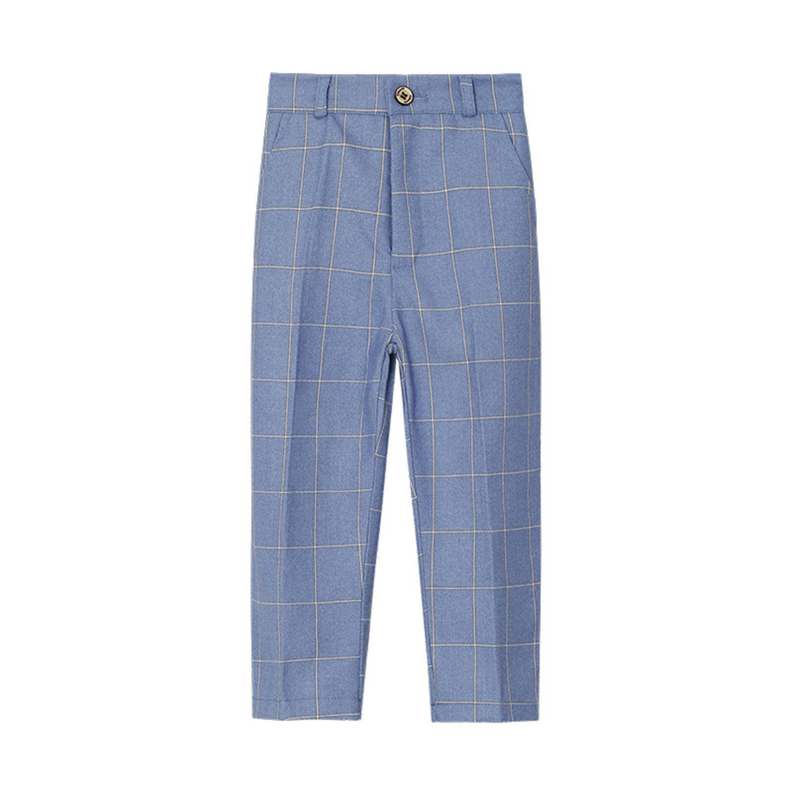 Generic Boy's Flat-Front Dress Pant Straight Leg Fit Pull-on Relaxed Fit School Uniform Pants